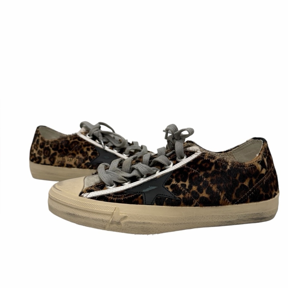Golden Goose Women's V-STAR-2 Leopard Pony Hair 36 37 BNIB - Picture 7 of 15